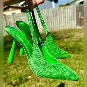 Zara rhinestone slingback heels 2211 010